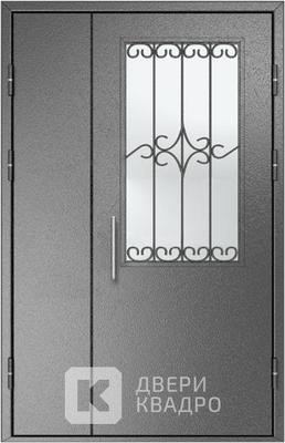 Тамбурная дверь в подъезд с декоративной решеткой ТДМ-009 Тамбурная дверь в подъезд с декоративной решеткой ТДМ-009