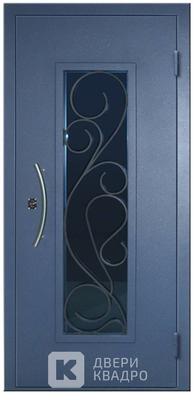 Металлическая дверь со стеклом и ковкой СТМ-002 Металлическая дверь со стеклом и ковкой СТМ-002