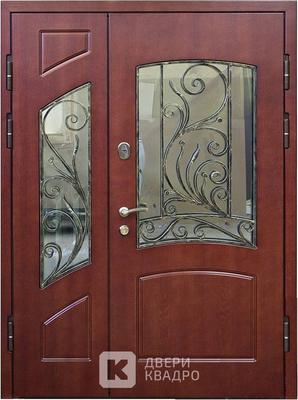 Дверь входная с ковкой и стеклом ДКМ-006 Дверь входная с ковкой и стеклом ДКМ-006