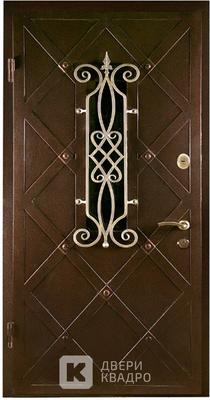 Входная дверь с ковкой в дом ДКМ-012