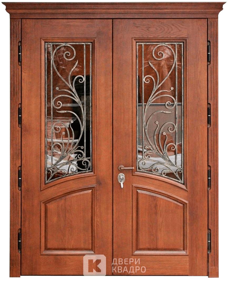 Полуторная дверь с ковкой ДКМ-024