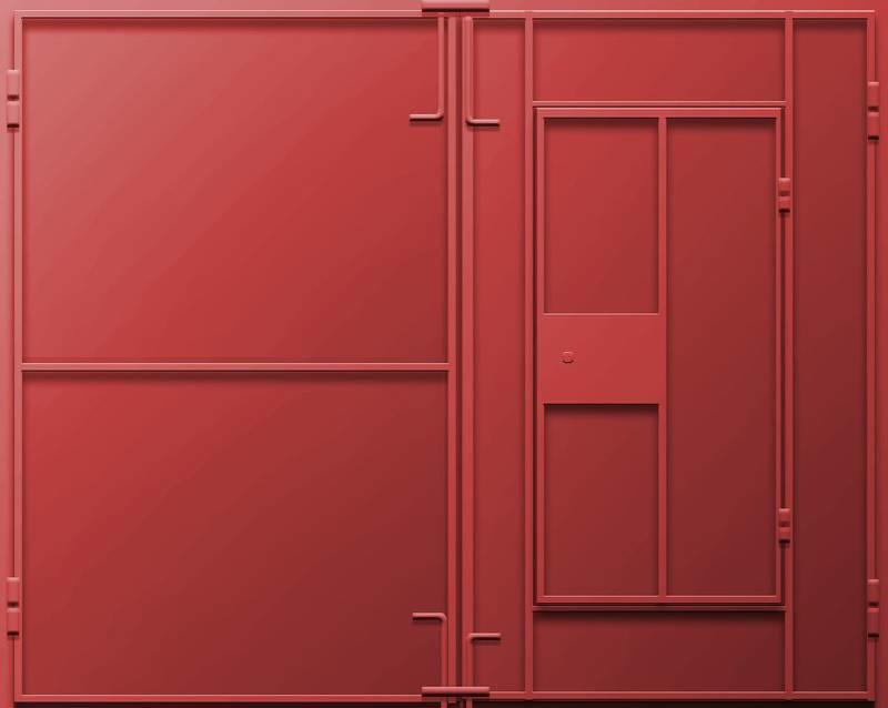 Железные гаражные ворота без отделки ГВ-001 Железные гаражные ворота без отделки ГВ-001