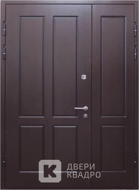 Двухстворчатая входная дверь с отделкой МДФ ДВ-001 Двухстворчатая входная дверь с отделкой МДФ ДВ-001
