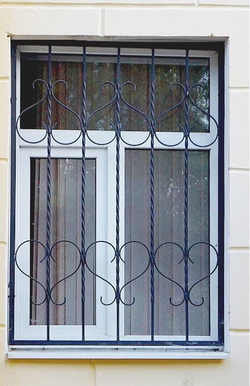 Кованая сварная решетка на окна МР-102 Кованая сварная решетка на окна МР-102