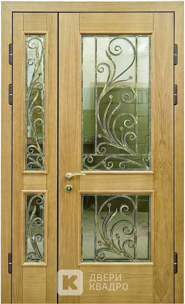 Дверь с элементами ковки двухстворчатая ДВ-020 Дверь с элементами ковки двухстворчатая ДВ-020