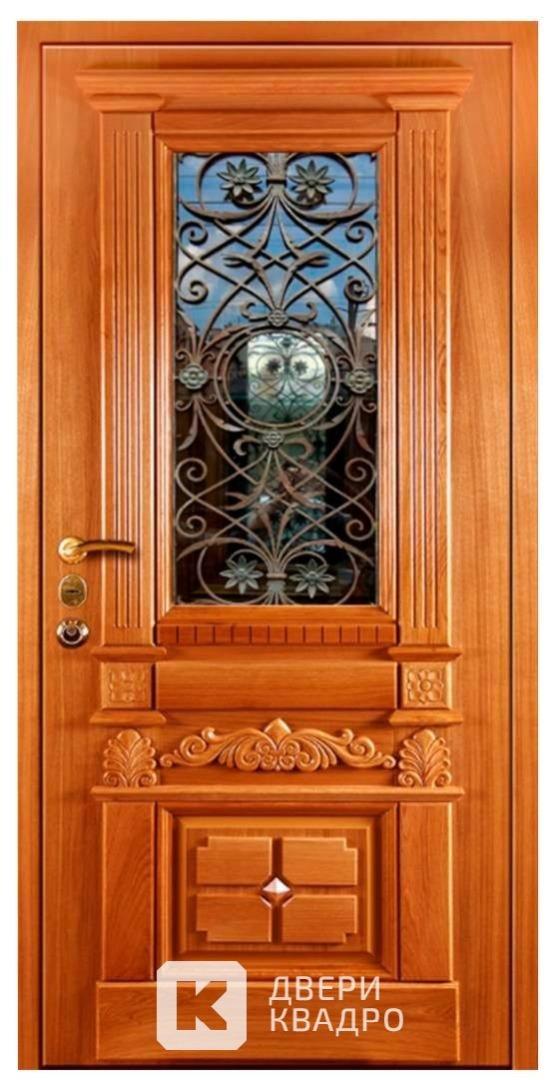 Дверь для загородного дома с элементами ковки ДМД-016